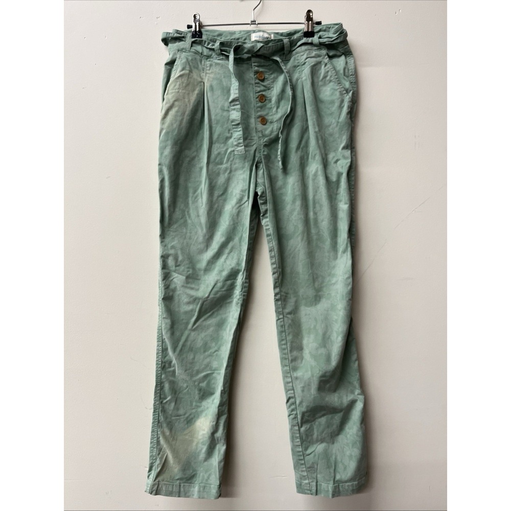 Sundance Bastille Easy Floral Print Button Fly Tie Waist Pants Women's Size 6